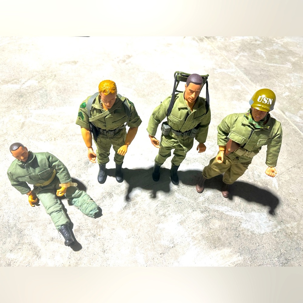 Lot of 4 Formative International GI Joe Solider Action Figures